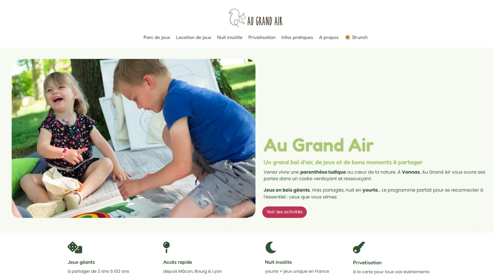 Au Grand Air - Refonte de site refonte site vitrine au grand air